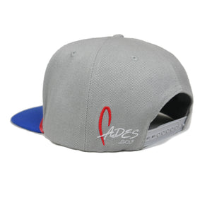 Space Golf Snapback Hat (Grey/Blue)